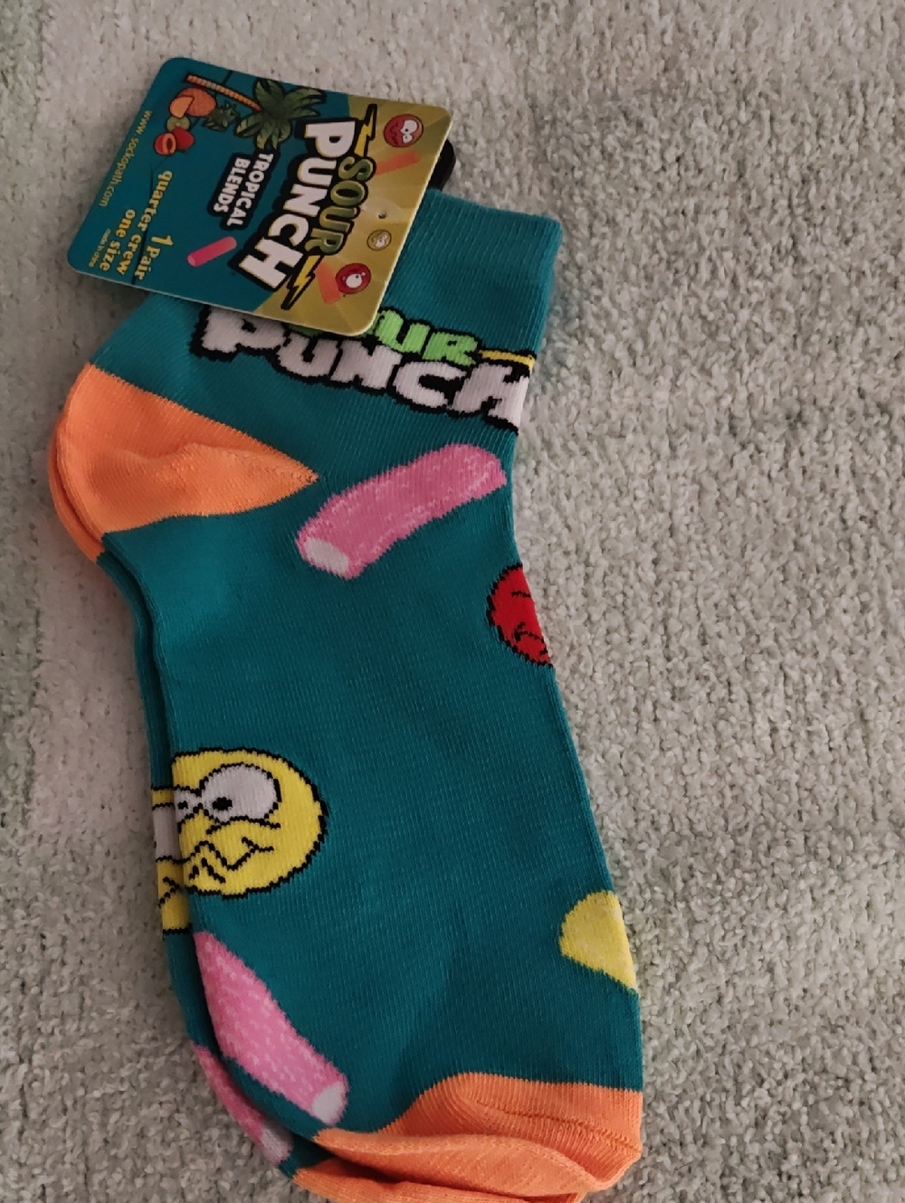 Teal Novelty Ankle Socks
